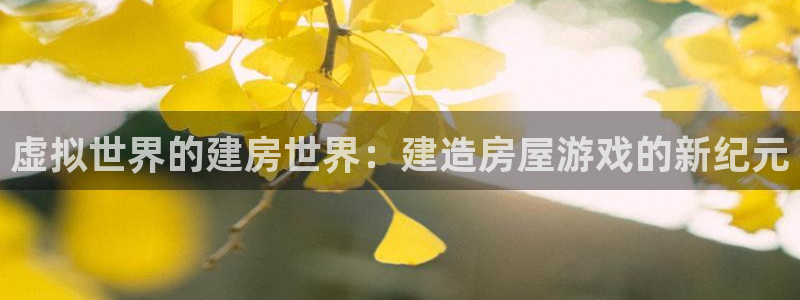 意昂体育3平台假的吗是真的吗：虚拟世界的建房世界：建造房屋游戏的新纪元
