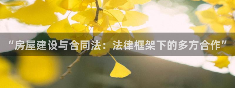意昂体育3官方客服电话：“房屋建设与合同法：法律框架下的多方合作”