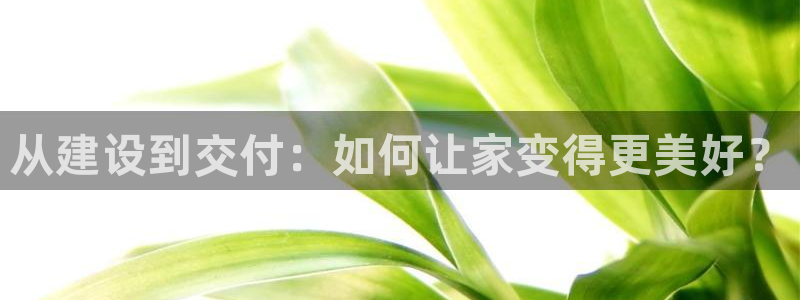 海南意昂体育3：从建设到交付：如何让家变得更美好？