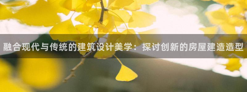 意昂体育3平台APP：融合现代与传统的建筑设计美学：探讨创新的房屋建造造型