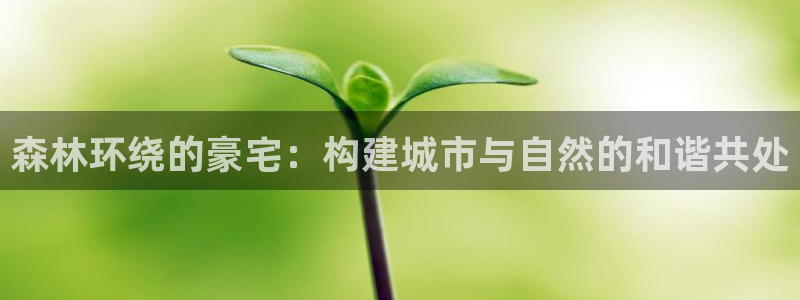 意昂3官网：森林环绕的豪宅：构建城市与自然的和谐共处