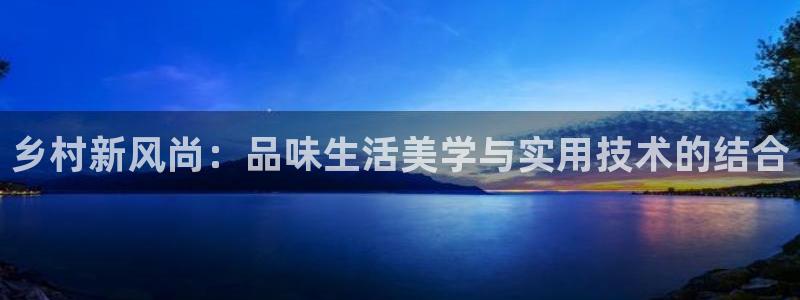 意昂3神州：乡村新风尚：品味生活美学与实用技术的结合