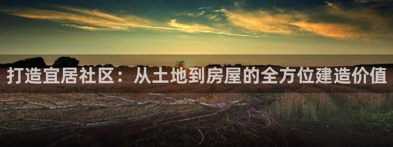 意昂3娱乐网站：打造宜居社区：从土地到房屋的全方位建造价值