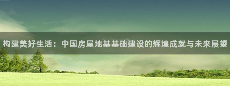 意昂3娱乐首页官网下载：构建美好生活：中国房屋地基基础建设的辉煌成就与未来展望