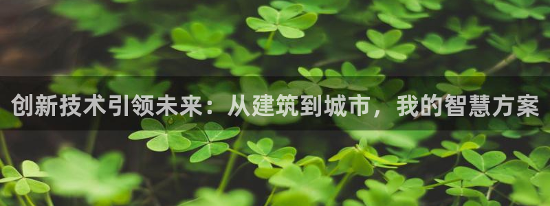 意昂3娱乐平台：创新技术引领未来：从建筑到城市，我的智慧方案