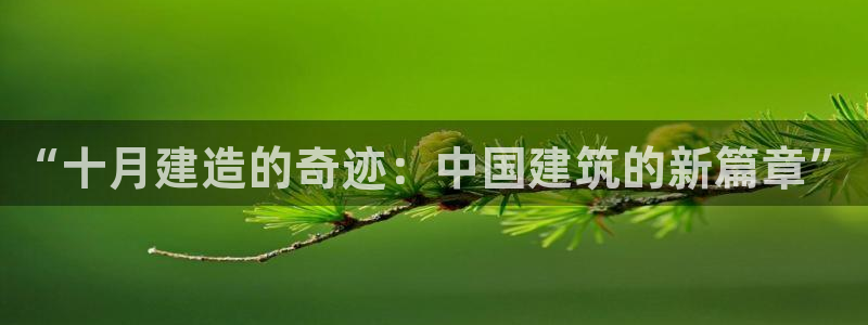 意昂3娱乐首页网站大全：“十月建造的奇迹：中国建筑的新篇章”